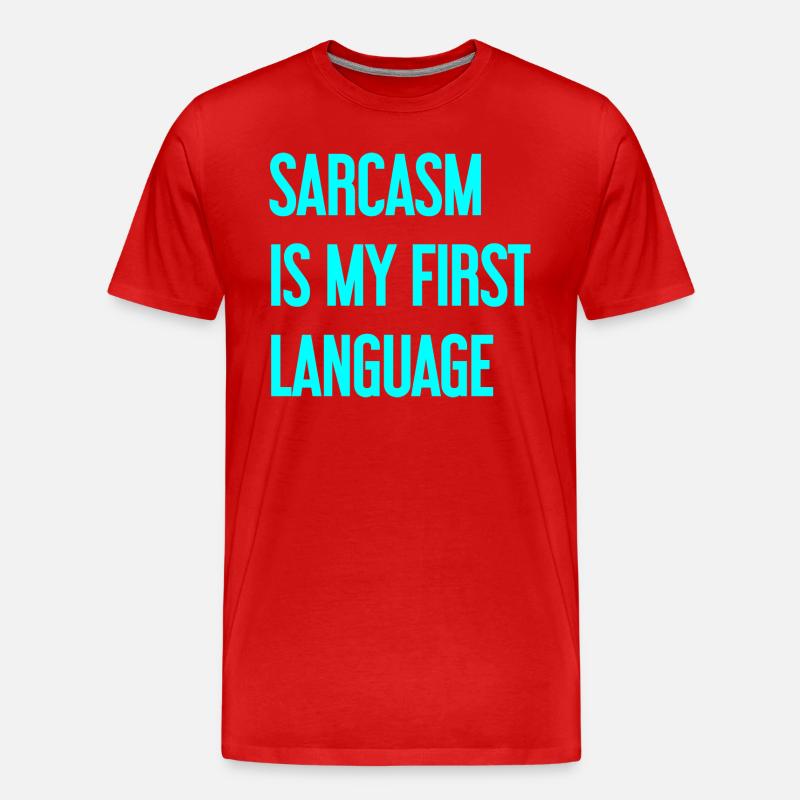 Sarkasmus-Profi - Männer Premium Bio T-Shirt - Rot