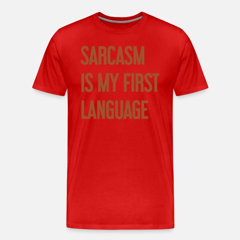Sarkasmus-Profi - Männer Premium Bio T-Shirt - Rot