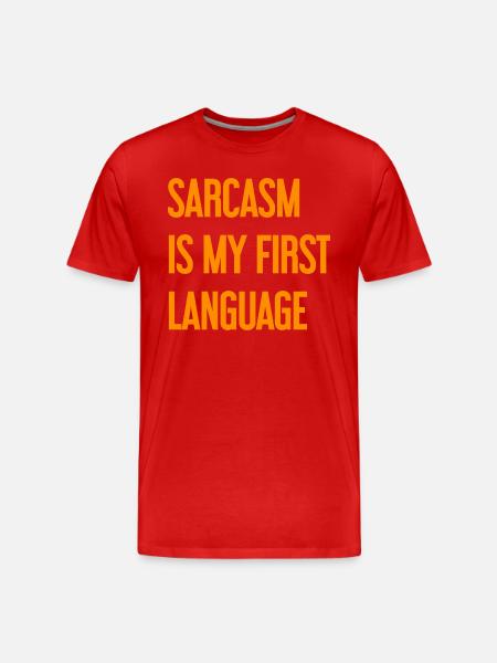 Sarcasm Pro - Men's Premium Organic T-Shirt - red