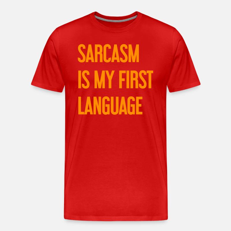 Sarkasmus-Profi - Männer Premium Bio T-Shirt - Rot