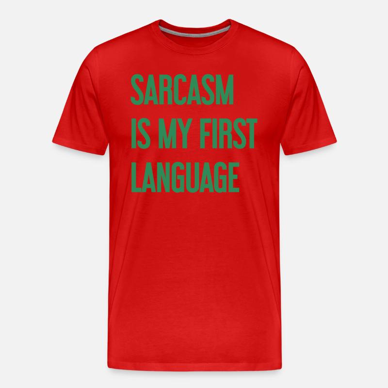 Sarkasmus-Profi - Männer Premium Bio T-Shirt - Rot