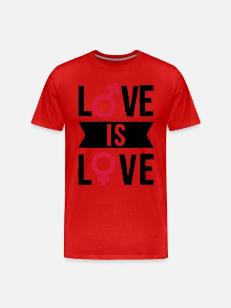 Love - T-shirt bio Premium Homme - rouge