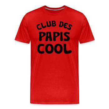 club des papis cool - T-shirt bio Premium Homme - rouge - Devant - Damien (186cm)