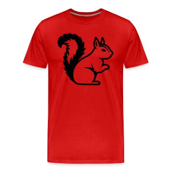 Ecureuil - T-shirt bio Premium Homme - rouge - Devant - Damien (186cm)