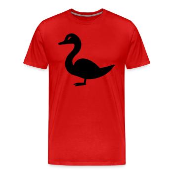 Ente - Männer Premium Bio T-Shirt - Rot - Vorne - Damien (186cm)