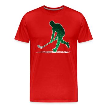 floorballer floorballspieler unihoc floorball - Männer Premium Bio T-Shirt - Rot - Vorne - Damien (186cm)