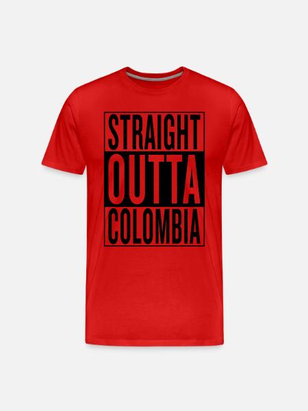 Colombia - Männer Premium Bio T-Shirt - Rot