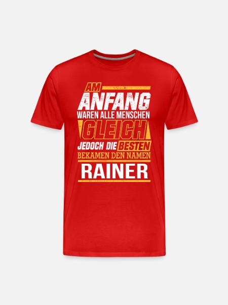 RAINER - Die Besten - Männer Premium Bio T-Shirt - Rot