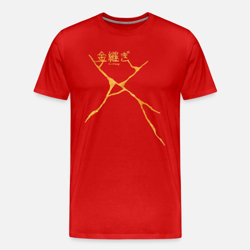 Kintsugi - Männer Premium Bio T-Shirt - Rot