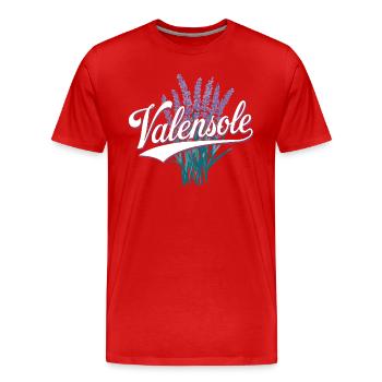 Valensole - T-shirt bio Premium Homme - rouge - Devant - Damien (186cm)