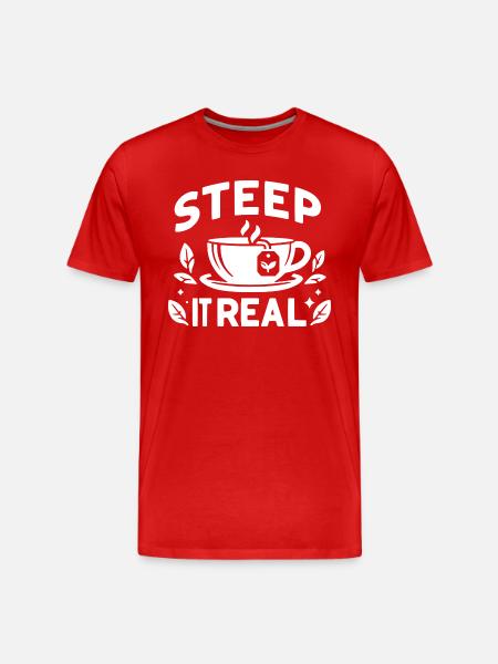 Steep It Real - Men's Premium Organic T-Shirt - red