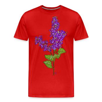 Dark purple lilac - Men's Premium Organic T-Shirt - red - Front - Damien (186cm)