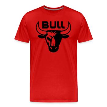 bull_3 - T-shirt bio Premium Homme - rouge - Devant - Damien (186cm)