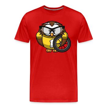 Motorcross Vogel - Männer Premium Bio T-Shirt - Rot - Vorne - Damien (186cm)