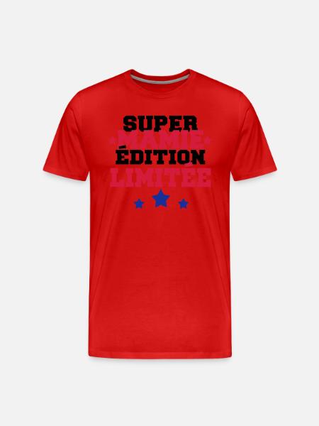 super mamie édition limitée - T-shirt bio Premium Homme - rouge