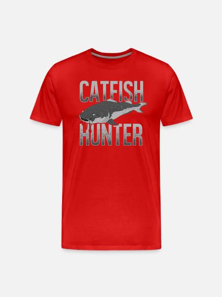 Catfish Chasseur Catfish Catfish Pêche au poisson-chat - T-shirt bio Premium Homme - rouge