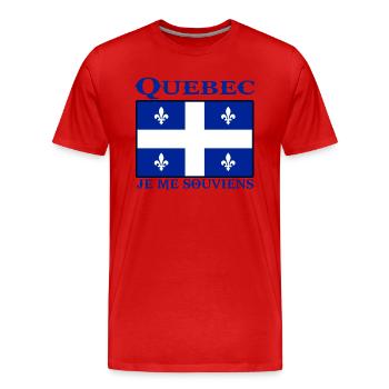 quebec je me souviens Montréal - T-shirt bio Premium Homme - rouge - Devant - Damien (186cm)