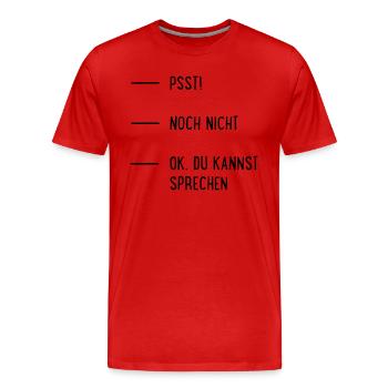 Kaffee - Männer Premium Bio T-Shirt - Rot - Vorne - Damien (186cm)