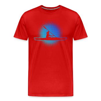 Kayak Kayak Kayak Hommes Canoë Kayak Femmes - T-shirt bio Premium Homme - rouge - Devant - Damien (186cm)