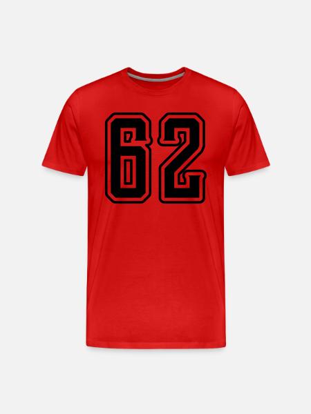 Symbole numérique 62 - T-shirt bio Premium Homme - rouge