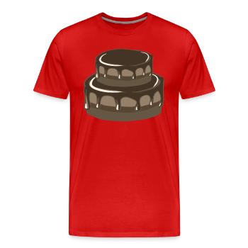 torte schokolade - Männer Premium Bio T-Shirt - Rot - Vorne - Damien (186cm)