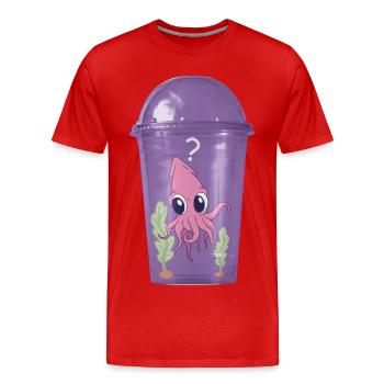 Calmar dans la tasse - T-shirt bio Premium Homme - rouge - Devant - Damien (186cm)