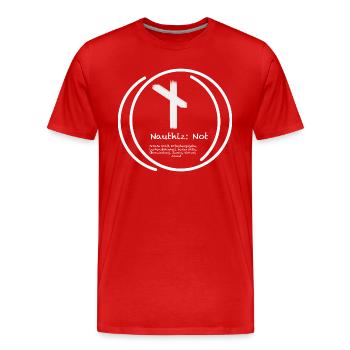 Nordische Mythologie - Männer Premium Bio T-Shirt - Rot - Vorne - Damien (186cm)