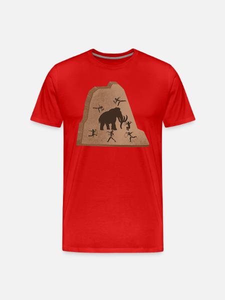 Mammut Steinzeit - Männer Premium Bio T-Shirt - Rot