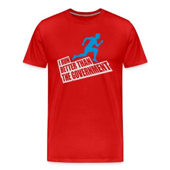 mieux fonctionner que le gouvernement - T-shirt bio Premium Homme - rouge - Devant - Damien (186cm)