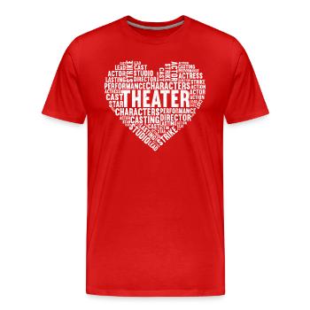 Actrice Drame Broadway Musical Theater - T-shirt bio Premium Homme - rouge - Devant - Damien (186cm)