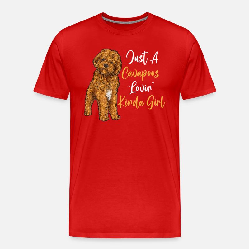 Cavapoo Cavoodle Capoodle Hund - Männer Premium Bio T-Shirt - Rot