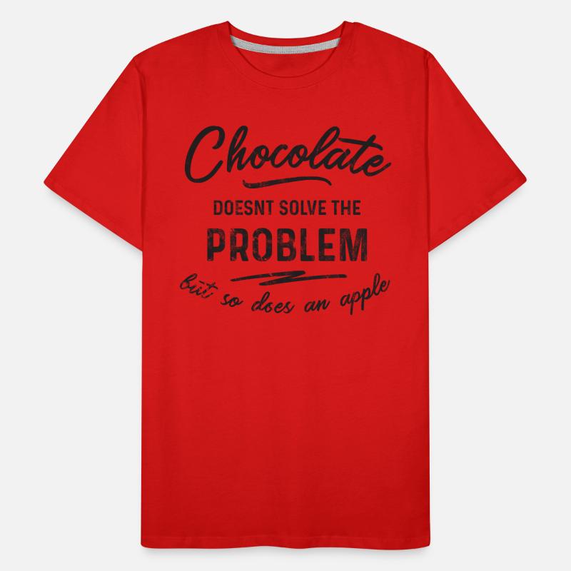 Chocolate doesn't solve the problem Men's Premium Organic T-Shirt
