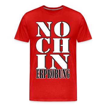 noch in Erprobung Probe Test Versuch - Männer Premium Bio T-Shirt - Rot - Vorne - Damien (186cm)