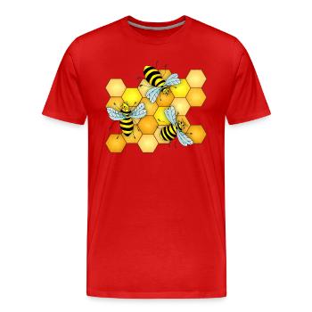 Insectes - T-shirt bio Premium Homme - rouge - Devant - Damien (186cm)