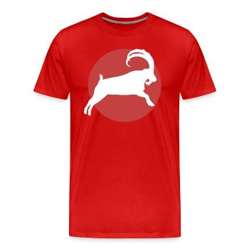Capricorn - Men's Premium Organic T-Shirt - red - Front - Damien (186cm)