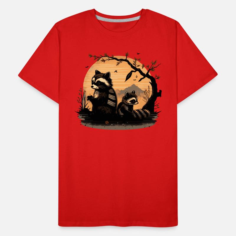 Baka Waschbär 9 Männer Premium Bio T-Shirt