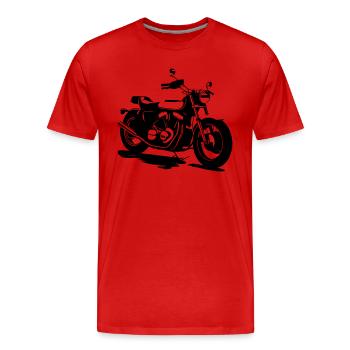 KLASSISCHES MOTORRAD - Männer Premium Bio T-Shirt - Rot - Vorne - Damien (186cm)