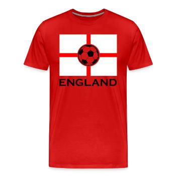 Fußball Soccer - Männer Premium Bio T-Shirt - Rot - Vorne - Damien (186cm)