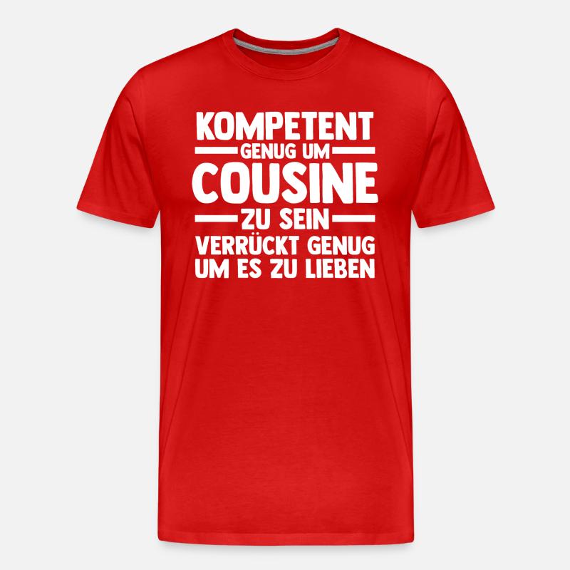 Cousinee - Männer Premium Bio T-Shirt - Rot