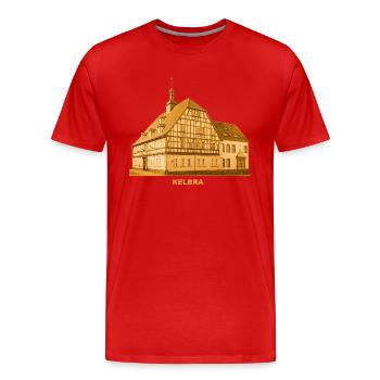 Kelbra Kyffhäuser Südharz Sachsen-Anhalt Rathaus - T-shirt bio Premium Homme - rouge - Devant - Damien (186cm)