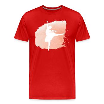 Dancing Dance Music - Männer Premium Bio T-Shirt - Rot - Vorne - Damien (186cm)