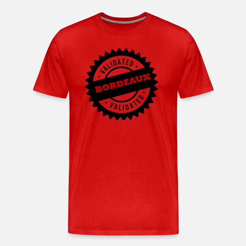 Bordeaux ist validiert - Männer Premium Bio T-Shirt - Rot