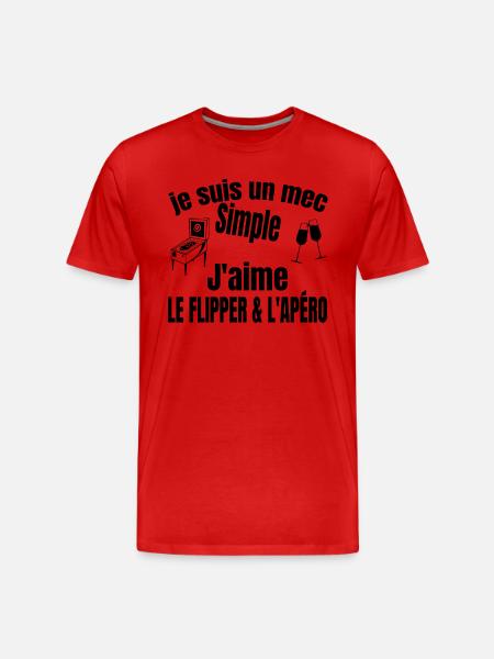 flipper et apéro - T-shirt bio Premium Homme - rouge