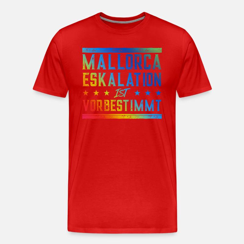 Mallorca Eskalation - Männer Premium Bio T-Shirt - Rot