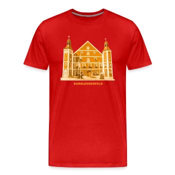 Burglengenfeld, Hôtel de ville, Haut-Palatinat, Schwandorf, Bavière - T-shirt bio Premium Homme - rouge - Devant - Damien (186cm)