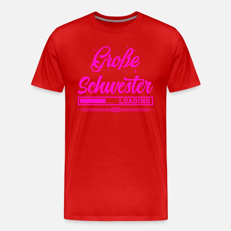 große schwester loading - Männer Premium Bio T-Shirt - Rot