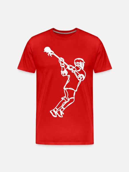 Lacrosse Professional Drawing - Men's Premium Organic T-Shirt - red