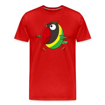 Inséparables qui volent - T-shirt bio Premium Homme - rouge - Devant - Damien (186cm)