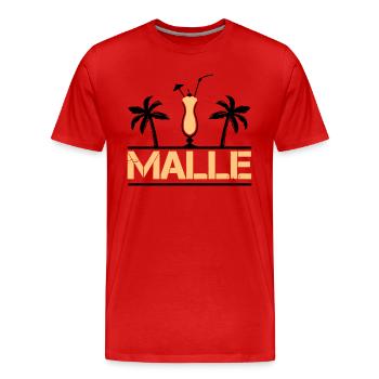 malle - Men's Premium Organic T-Shirt - red - Front - Damien (186cm)