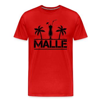 malle - Men's Premium Organic T-Shirt - red - Front - Damien (186cm)